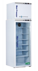 Amer Pharmacy Refrigerator / Freezers - 12 Cu. Ft., Combination Refrigerator / Freezer, Glass Door Refrigerator, Solid Door Freezer - PH-ABT-HC-RFC12GA