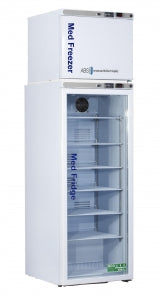 American Biotech 12' Glass Door Refrigerator and Freezer - REFRIGERATOR(G)/FREEZER(S), MANUA, 12CF PH - PH-ABT-HC-RFC12G