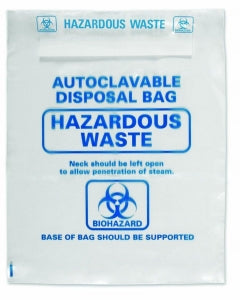 Heathrow Scientific Polypropylene Autoclave Disposal Bags - Polypropylene Autoclave Disposal Bag, 310mm x 660mm - HS1002A