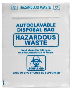 Heathrow Scientific Polypropylene Autoclave Disposal Bags - Polypropylene Autoclave Disposal Bag, 415mm x 600mm - HS1002B