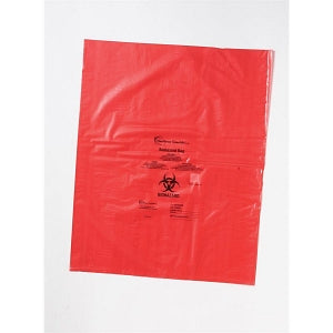 Heathrow Scientific Red Biohazard Bags - Red Biohazard Disposal Bags, Polypropylene, 14" x 19" (356mm x 483mm) - HS10321