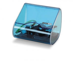 Heathrow Scientific Clearly Safe Safety Glasses Dispensers - Clearly Safe Acrylic Soft Cover Dispenser, Counter- or Wall-Mount, Large, Blue - HS1040C