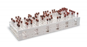 Heathrow Mega Rack Clinical Tube Racks - Mega Rack Tube Rack for 10mL Tubes, Double, White - HS120112