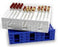 Heathrow Mega Rack Clinical Tube Racks - Mega Rack Tube Rack for 10mL Tubes, Double, Blue - HS120115