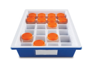 Heathrow Scientific Droplet Sample Storage Tray - Droplet Sample Storage Tray, Polystyrene, Blue / White - HS120172