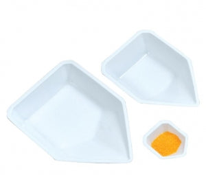 Heathrow Antistatic and Regular Pour-Boat Weighing Dishes - Antistatic Pour-Boat Weighing Dish, Large, White - HS120227