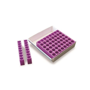 Heathrow Scientific TracRack Tube Storage Box - TracRack Segmented Tube Rack, Purple - HS120356