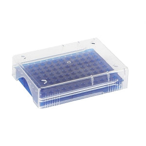 Heathrow Scientific 96-Well PCR Tube Rack - Low-Temp PCR Tube Rack for 2mL Tubes, 96-Well, 5/Pack, Blue - HS120539