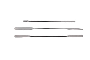 Heathrow Scientific Stainless Steel Spatulas - Spatula with Hayman Flat End and Spoon End, Stainless Steel - HS15906