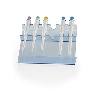 Heathrow Scientific Pipette Station / Stand - Pipette Stand, 6-Place, Acrylic, Transparent Blue - HS20613C