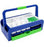 Heathrow Scientific Droplet Phlebotomy Collection Tray - Droplet Blood Collection Tray with 2 Inserts and 36-Place 13mm Test Tube Rack, Blue / Green - HS2200A