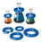 Heathrow Scientific Lead Rings (Vessel Stabilizers) - Vinyl-Coated Lead Ring, C Shape, Fits 250 to 1000 mL, Blue - HS8881B