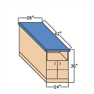 Hausmann Proteam Modular Taping Stations - Modular Taping Station with Front Storage, 24" x 42" x 36" - A9507