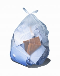 Heritage Bag Clear Trash Can Liners - Linear Low-Density Can Liner, Black, Plastic, 33" x 39" - H6639AC