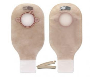 New Image 2-Piece Drainable Ostomy Pouches - 2-Piece Transparent Drainable Ostomy Pouch with Filter, 12" Long, 1-3/4" Flange Opening - 18162