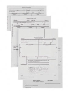 Briggs Newborn Identification Forms with Signature and ID Band - Newborn I. D., Size L, 8.5" x 11" - D 5823