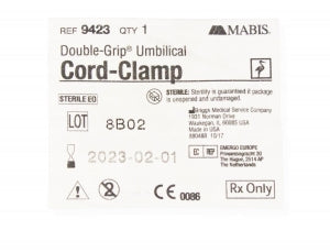 Briggs Healthcare Sterile Double-Grip Umbilical Cord Clamp - Double-Grip Umbilical Cord Clamp, Sterile - 9423