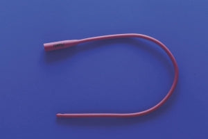 Teleflex Medical Robinson Red Rubber Latex Catheters with Staggered Eyes - Interment Robinson Red Rubber Catheter, 28 Fr 16" - 351628