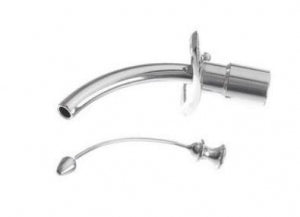 Teleflex Medical Jackson Improved Tracheostomy Tubes - Jackson Tracheostomy Tube with 15 mm Adapter, Short, Size 6, Stainless Steel - 518630