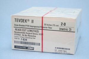 Teleflex Medical Tevdek Sutures - Tevdek Suture, Size 2, 12 x 30" - 7-934