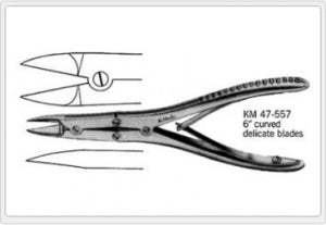 Teleflex Medical Bone Forceps - Bone Forceps, Curved, 6" - KM47557