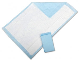 Medline Custom Incontinence Pad - Standard Fluff-Filled Underpad, 23" x 24" - HUP22324