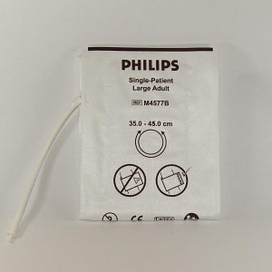 Philips Single Patient Soft Disposable Cuffs - Soft Disposable Cuff, Single Hose, Burgundy, Adult L - 989803148051