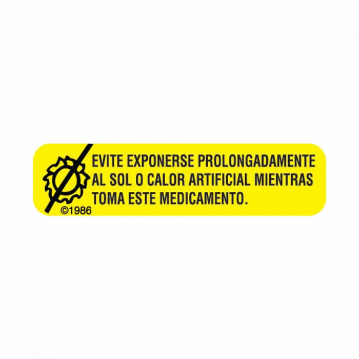 Label Paper Permanent Evite Exponerse 1 9/16" X 3/8" Yellow 500 Per Roll, 2 Rolls Per Box