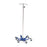 Heavy-Duty Spider Leg Stainless Steel IV Pole 4-Hook Top