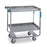 Heavy Duty Stainless Steel Cart 2 Shelves with Guard Rails - 17" Shelf Clearance - 19.375"W x 32.625"L x 34.5"H