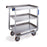 Heavy Duty Stainless Steel Cart 2 Shelves with Guard Rails - 17" Shelf Clearance - 19.375"W x 32.625"L x 34.5"H