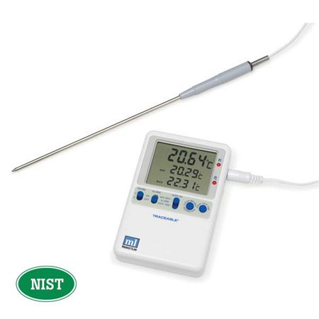 Traceable Hi-Accuracy Dual Control Thermometer Two Stainless-Steel Probes