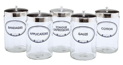 Graham-Field Inc Flint Glass Jars with Covers - "Gauze" Flint Glass Sundry Jar with Cover - 3454A G