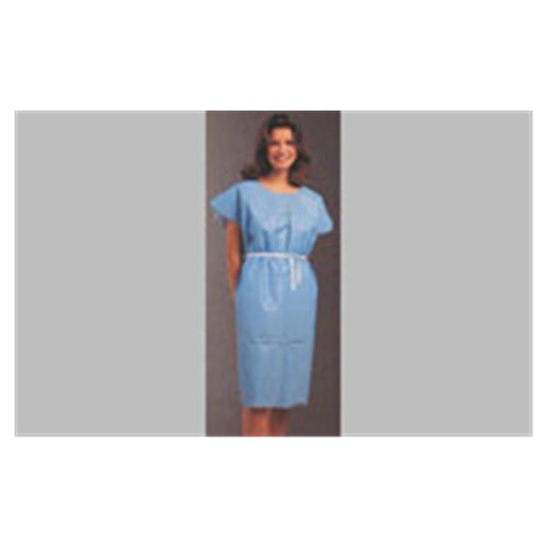 Tidi Products  Gown Patient Fabricel 30 in x 42 in Blue 50/Ca