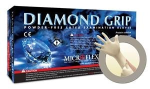 Microflex Diamond Grip Latex Exam Gloves - GLOVE, LX, P / F, EXM, DMND GRP, MD, PFIZER - MF-300-M