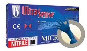 Microflex UltraSense Nitrile Exam Gloves - UltraSense Powder-Free Nitrile Exam Gloves, Size XL - US-220-XL