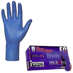 Ansell Healthcare Ultra Sense EC Nitrile Exam Gloves - Powder-Free Nitrile Exam Gloves with Extended Cuff, Size XL - USE-880-XL