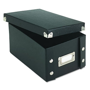 Ideastream Consumer Products Black Snap 'N Store Index Card File Box - Black Snap 'N Store Index Card File Box, Holds 4" x 6" Cards - SNS01577