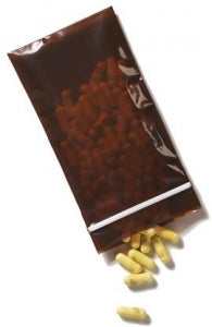 Inteplast Group LTD UV Guard UV Protection Bag - 2X3, 3ML AMBER ZIPPIT BAG, BROWN FOOD GR - MGUV3P0203