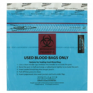 Inteplast Group Double-Pocket Used IV Blood Bag - DBD-BAG, IV BLOODSET DISPOSAL BAG, 10X10, C - UF95-BL10