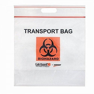 Inteplast Group Ltd Master Transport Lab Guard Bags - LAB GUARD, ZIP, HANDLE, 12.75X12X6, CL BIO - ZLAB-TRANSPORT