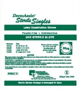 Innovative Healthcare DermAssist Singles PF Latex Gloves - GLOVE, LATEX, SINGLE, STERILE, PF, LRG - 103300