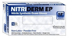 Innovative Healthcare Corporation NitriDerm EP 182 Series PF Nitrile Gloves - NitriDerm EP Nitrile Exam Gloves, 12" L, Size S - 182100