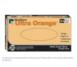 Innovative Healthcare Nitriderm Ultra Orange PF Exam Gloves - Nonsterile Nitrile Exam Gloves, Size XL - 199350