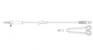 BD IV Pump Module Parts - 20-Drop Nonvented 32" IV Secondary Set with 12 mL Priming Volume, Needle-Free Valve Bag Access Port, Roller Clamp and Texium Closed Male Luer with Hanger - 10013364T