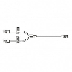 BD Specialty Low-Pressure Extension Sets - Pressure-Rated Small Bore IV Extension Set with 2 SmartSite Needle-Free Connectors, 2 Slide Clamps, Spin Male Luer Lock, 9.5", 0.4 mL Priming Volume, Non-DEHP - 20019E