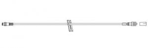 BD Specialty Low-Pressure Extension Sets - Pressure-Rated Small Bore IV Extension Set with 1 SmartSite Needle-Free Connector, Slide Clamp, Spin Male Luer Lock, 6", 0.2 mL Priming Volume, Non-DEHP - 20039E