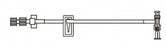 BD Specialty Extension Sets (T-Connector) - Small Bore IV Extension Set with Slide Clamp, SmartSite T-Connector, Spin Male Luer Lock, 6", 0.4 mL Priming Volume, Non-DEHP - 20043E