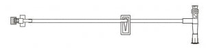 BD Specialty Extension Sets (T-Connector) - Small Bore IV Extension Set with Slide Clamp, SmartSite T-Connector, Male Luer Slip Adapter, 6", 0.2 mL Priming Volume, Non-DEHP - 20051E