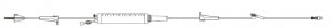 BD Gravity Sets- Burettes - 60-Drop 116" IV Gravity Set with 22 mL Priming Volume, 150 mL Burette, Needle-Free Valve and 2-Piece Male Luer Lock - 42163E